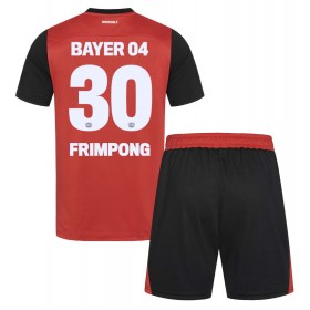 Dětské fotbalový komplet Bayer Leverkusen Jeremie Frimpong #30 Domácí košile 2024-25 Krátkým Rukávem